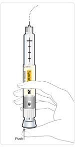 Figure J - 120mcg hold needle up