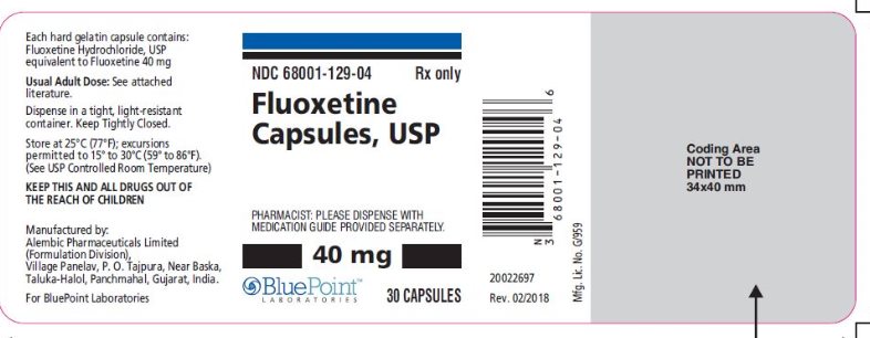 Fluoxetine Capsules, USP 40mg 30ct rev02/2018