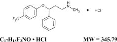 image of Fluoxetine Hcl chemical structure