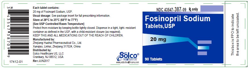 Fosinopril Sodium Tablets  20 mg - 90 tablets