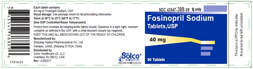 Fosinopril Sodium Tablets  40 mg - 90 tablets
