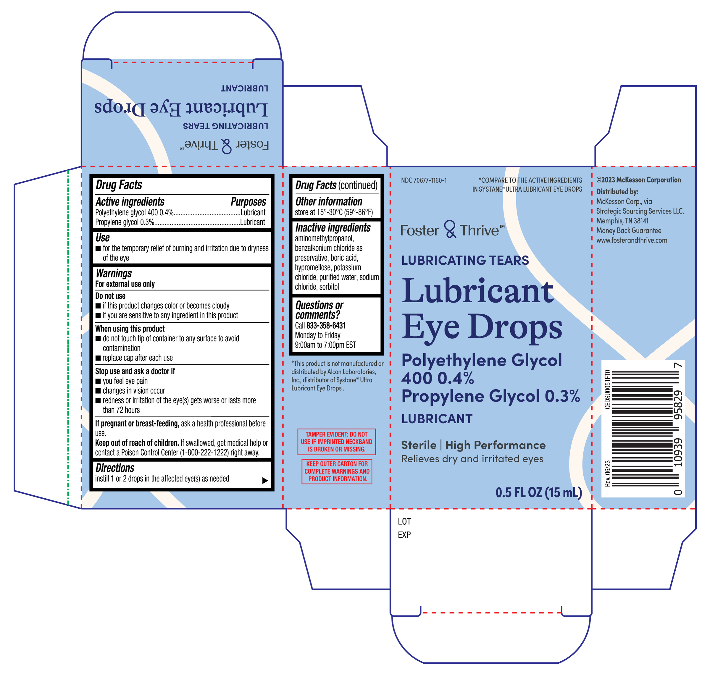 Foster & Thrive Lubricating Tears Lub Eye Drops 15mL