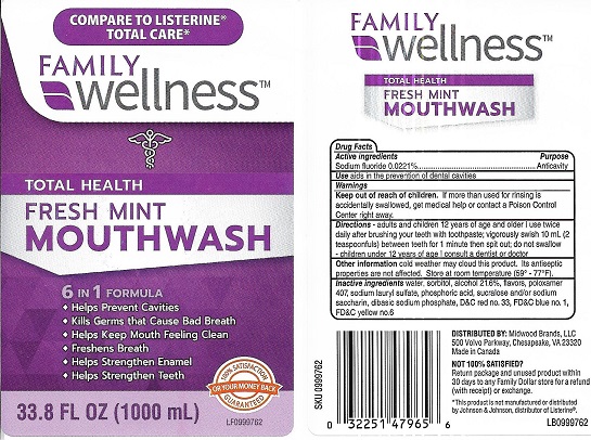 Family Wellness Anticavity Fresh Mint | Sodium Fluoride Mouthwash Breastfeeding