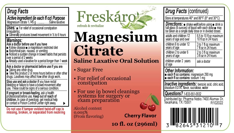 Freskaro Magnesium Citrate Cherry Version 1