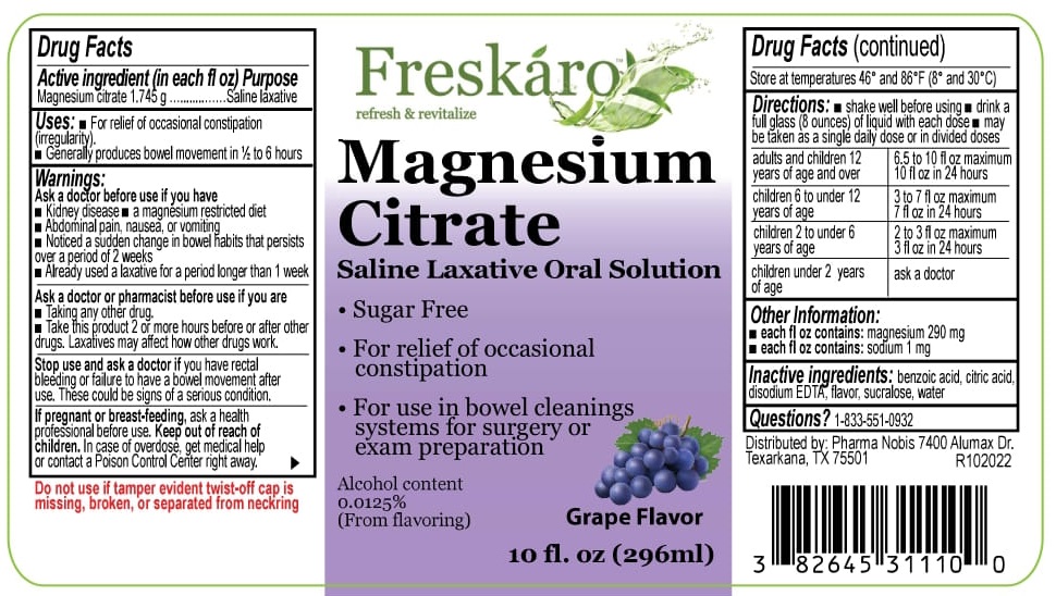 Freskaro Magnesium Citrate Grape Version 1