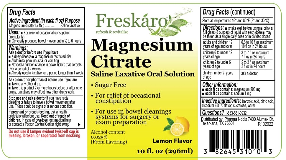 Freskaro Magnesium Citrate Lemon Version 1