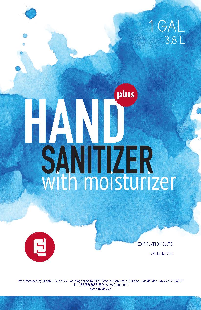 Front label Fusoni Hand Sanitizer Plus