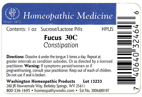 Fucus label example