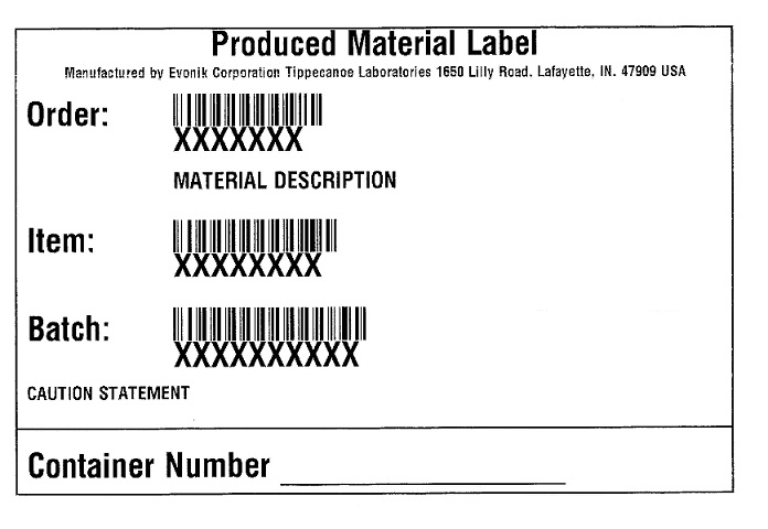 (generic) produced material label