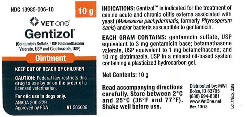 Gentizol Ointment 10g Bottle