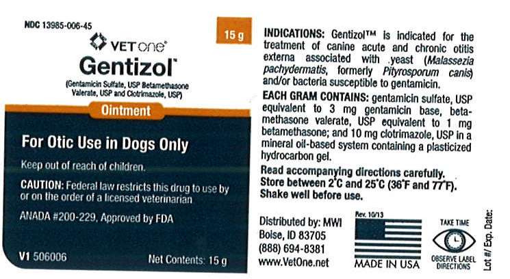 Gentizol Ointment 15g Bottle