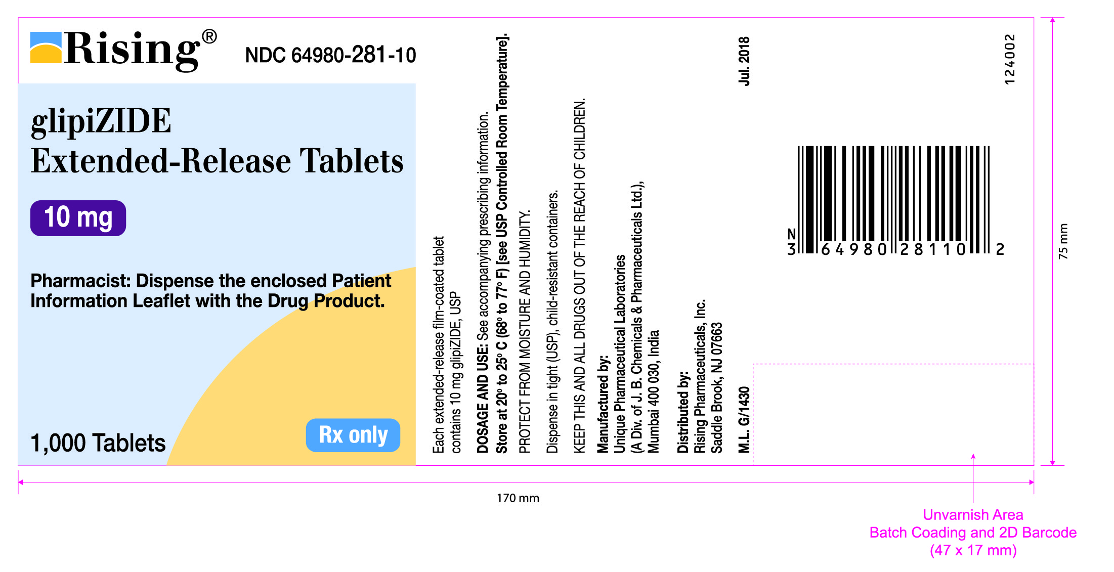 Glipizide-ER-Tab-10-mg-1000ct