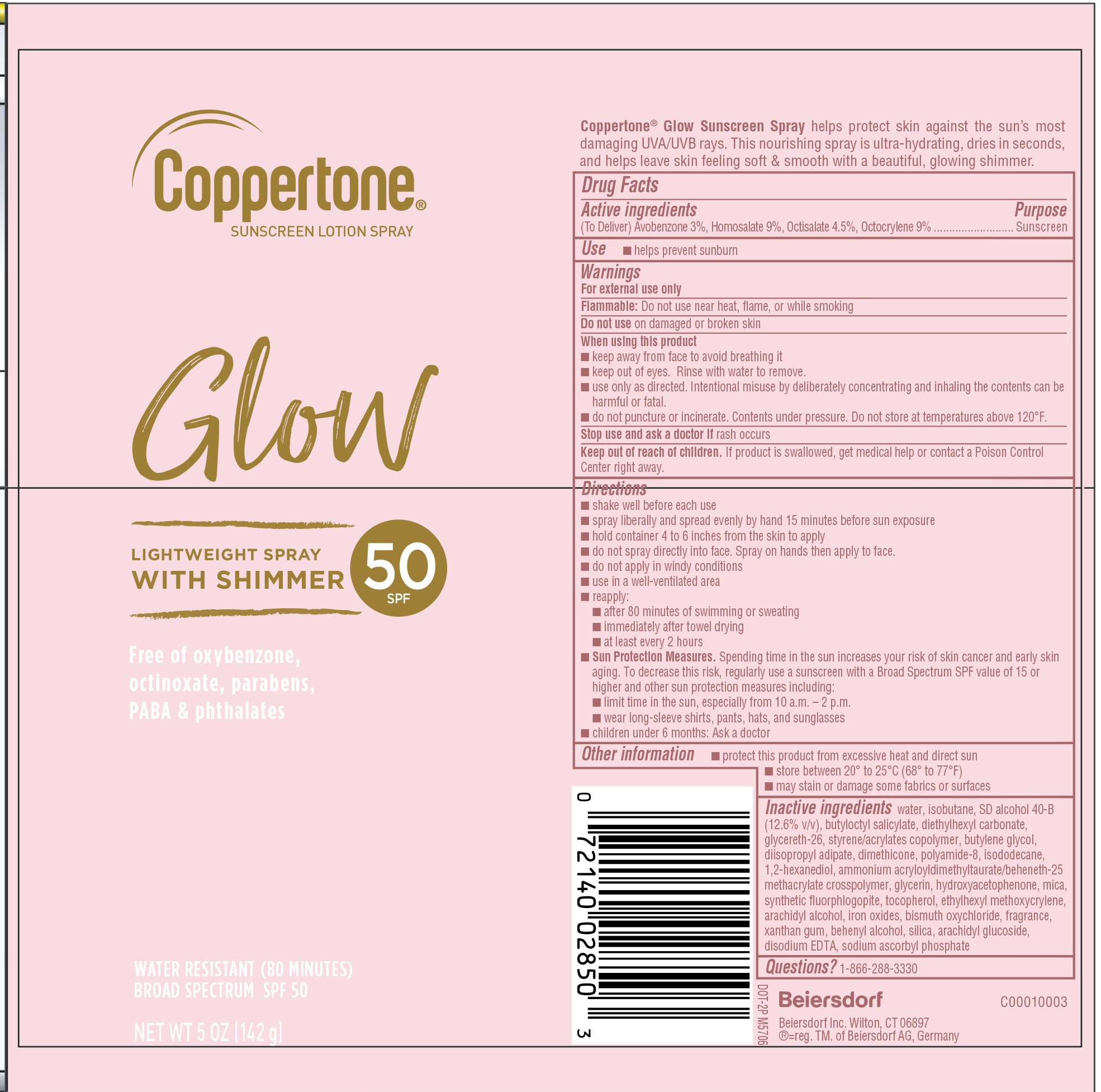 Coppertone Glow Sunscreen Spray