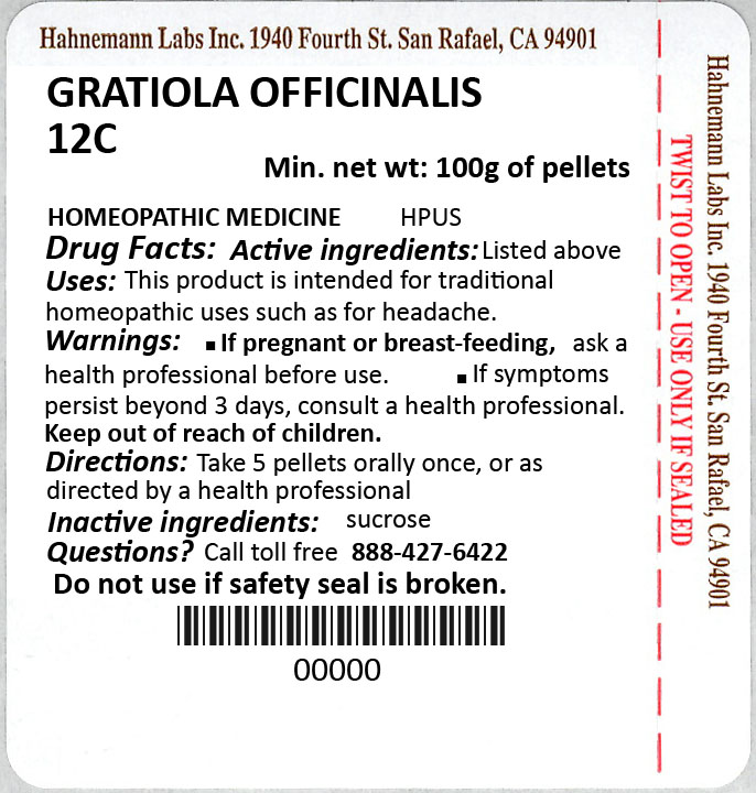 Gratiola Officinalis 12C 100g