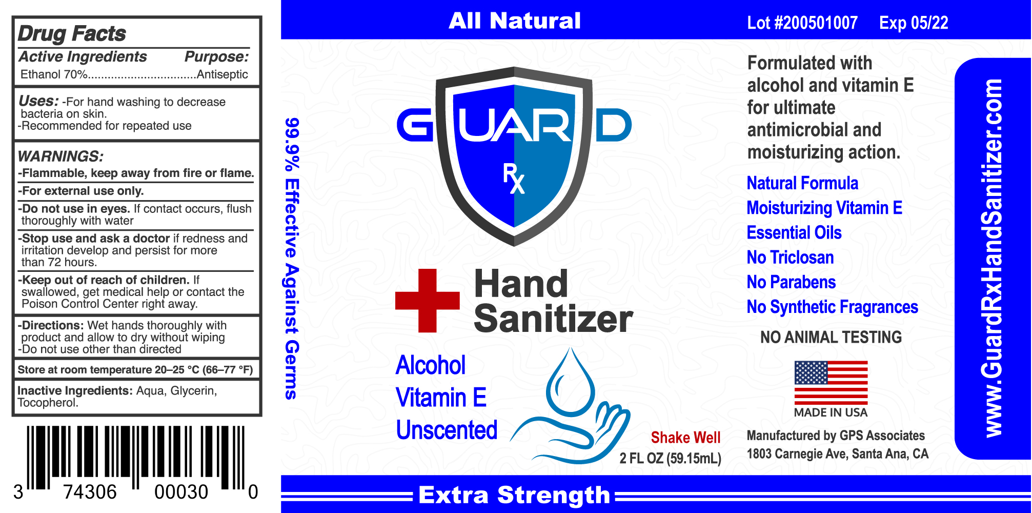 GuardRx Unscented 2oz 70