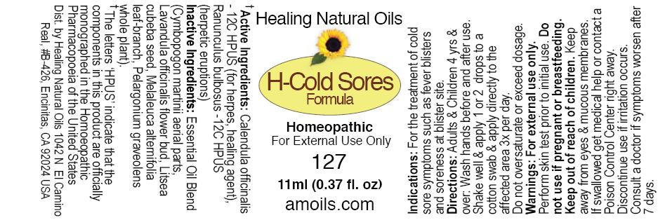 H-Cold Sores Formula label