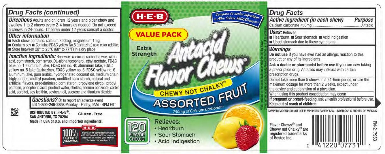 HEB Antacid Fruit Chews 120ct