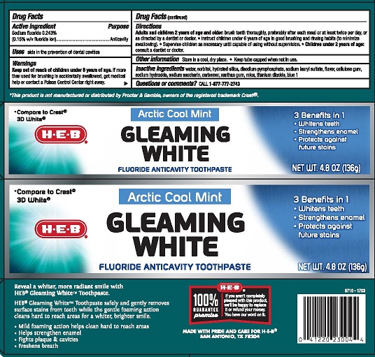 Heb Gleaming White Arctic Mint | Sodium Fluoride Paste, Dentifrice Breastfeeding