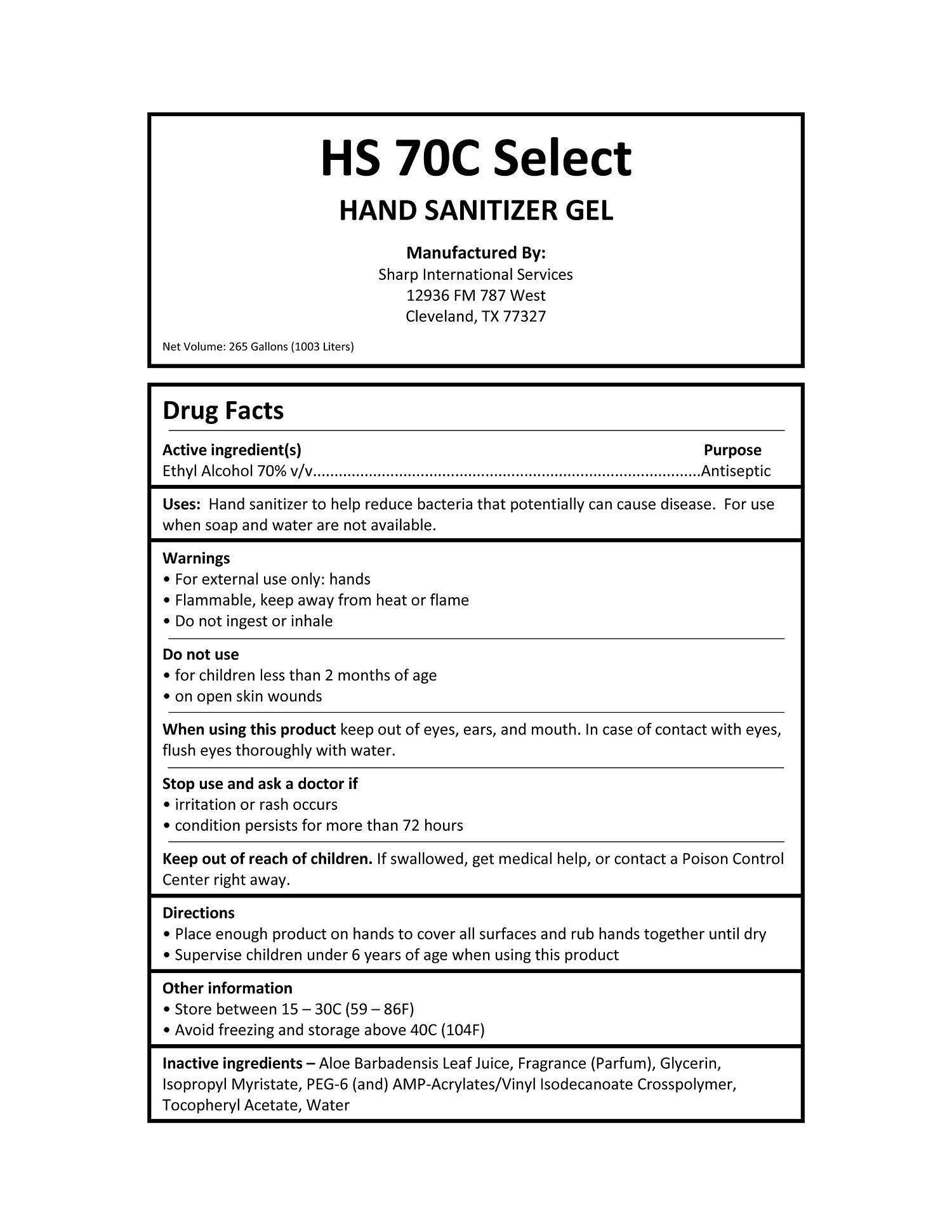 HS 70C Select