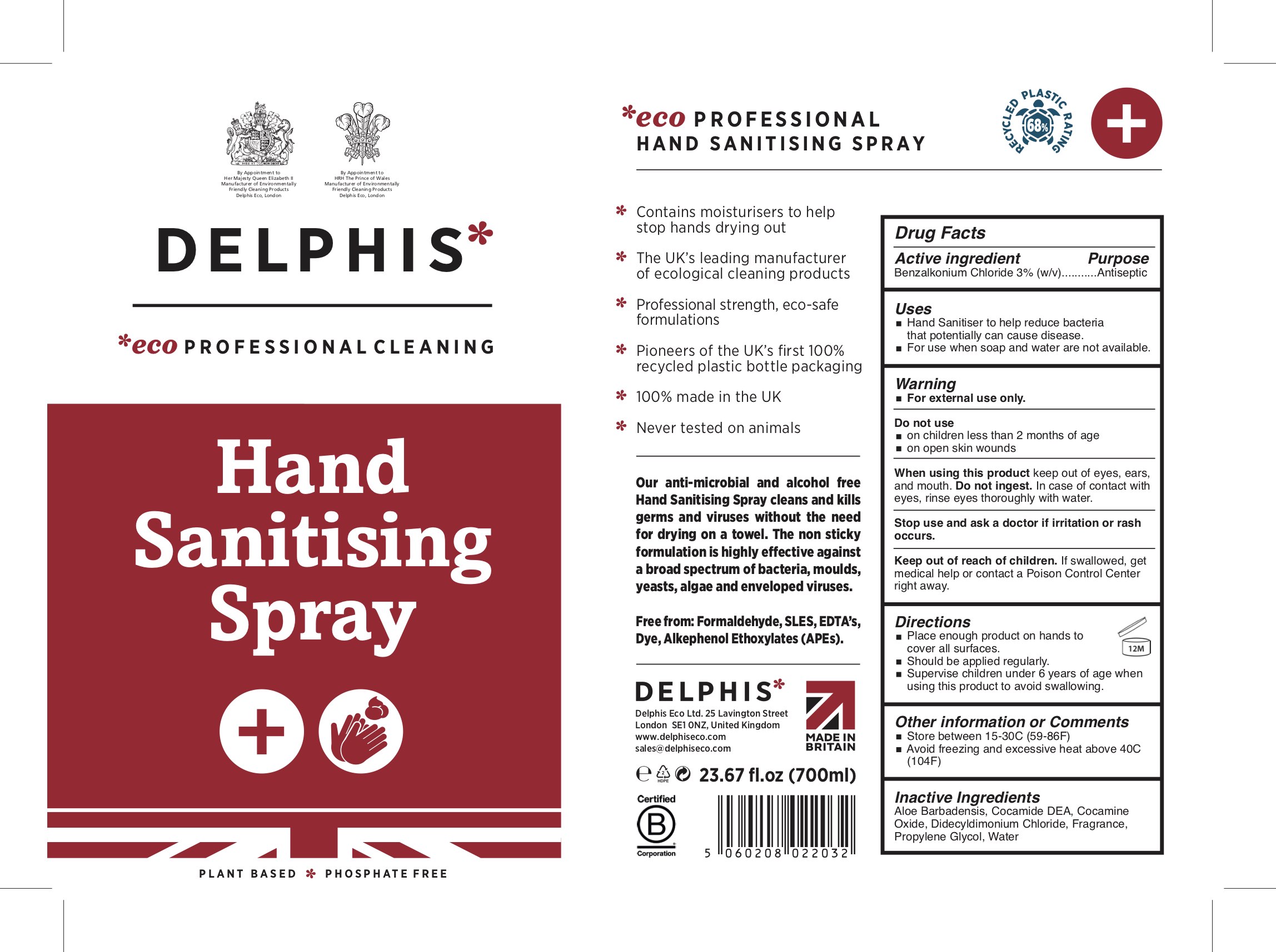 Hand Sanitising Spray 700 mL