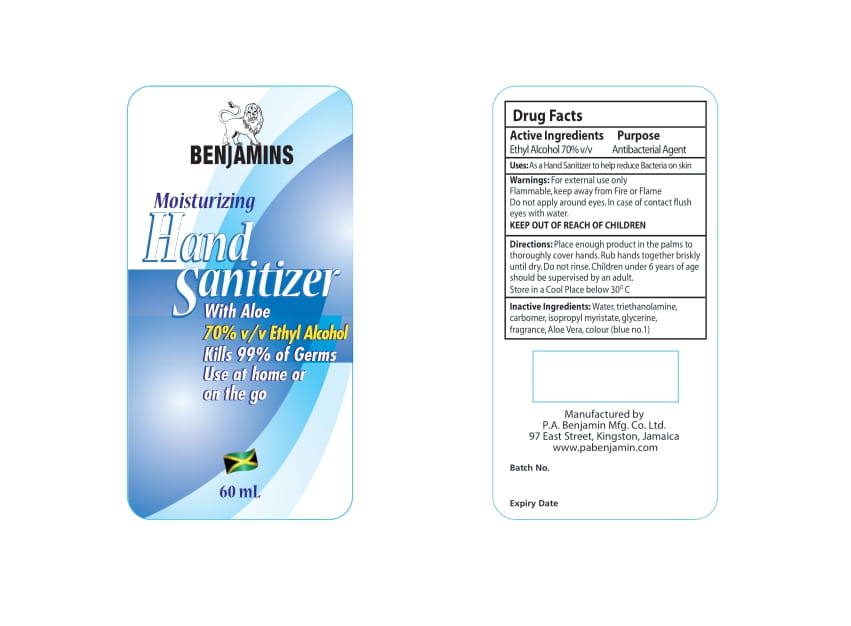 Benjamins Hand Sanitizer 60 mL