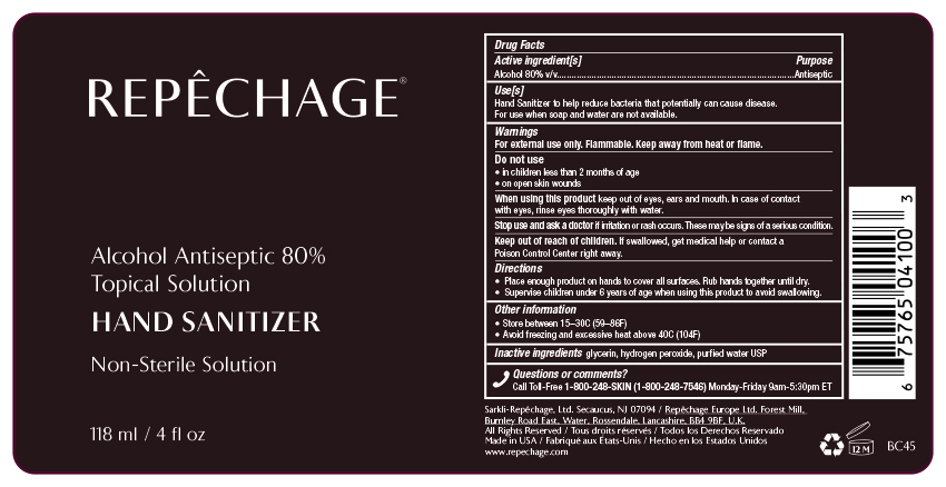 Repechage Alcohol Antiseptic 80% Topical Solution Hand Sanitizer Non-Sterile Solution
