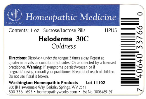 Heloderma label example