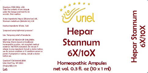 Hepar Stannum 6X 10X Ampules