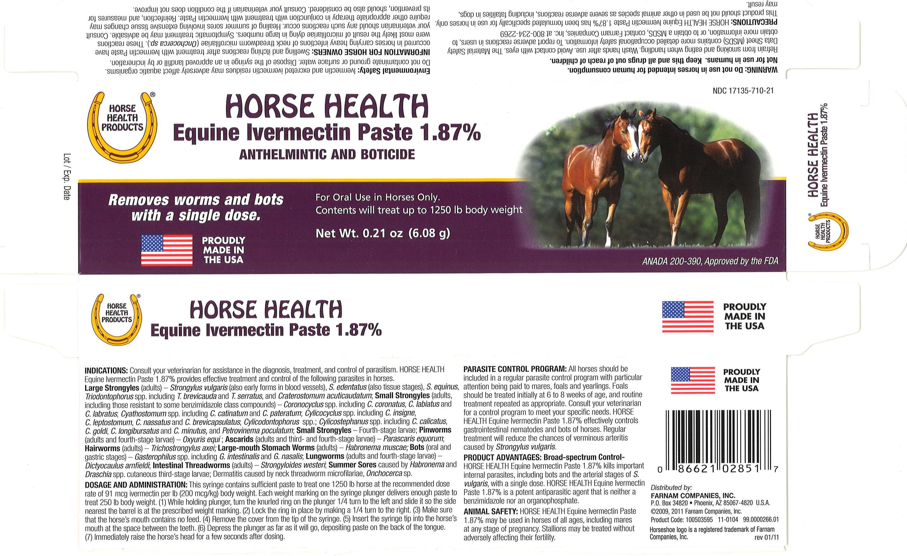 Horse Health Carton