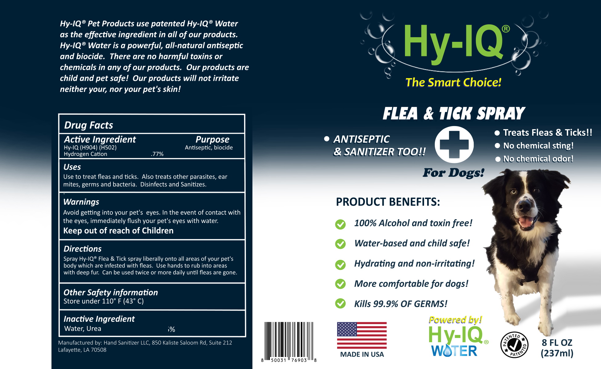 Hy-IQ FLEA & TICK SPRAY FOR DOGS