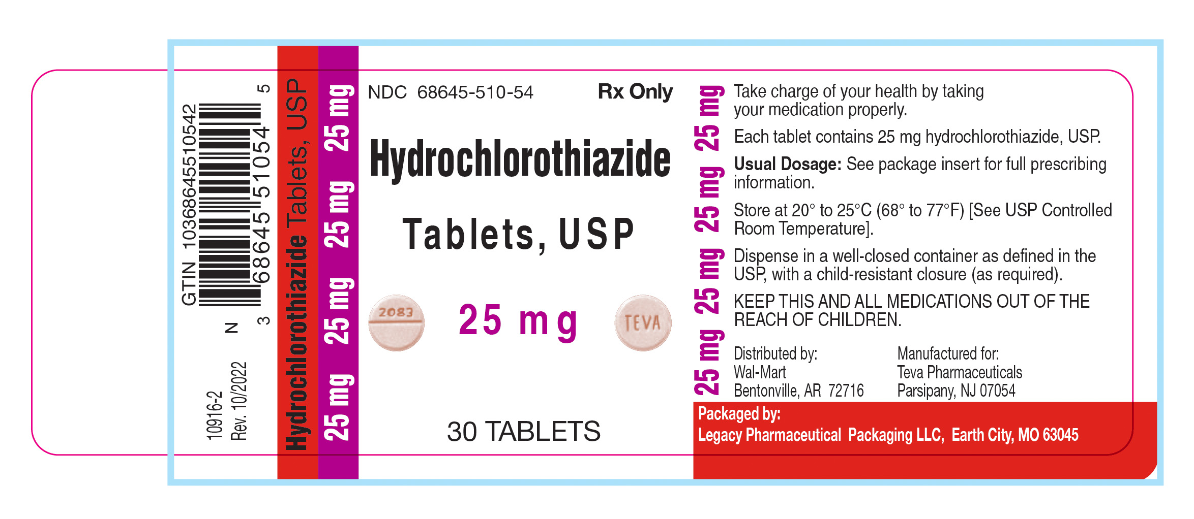 Hydrochlorothiazide Tablets 25mg 30ct