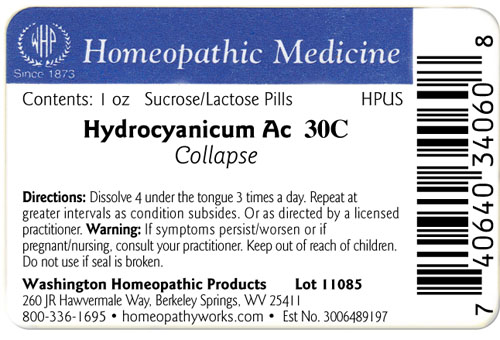 Hydrocyanicum ac label example