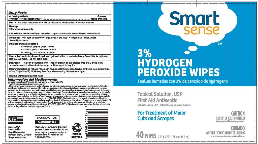 Hydrogen Peroxide Wipes Label