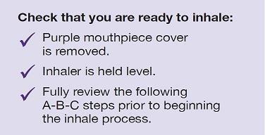 IFU Step 3 Check that you are ready to inhale