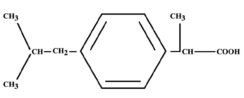 Ibuprofen 800 mg Structural Formula