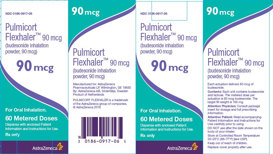 PULMICORT FLEXHALER 90 mcg Carton Label 60 metered doses