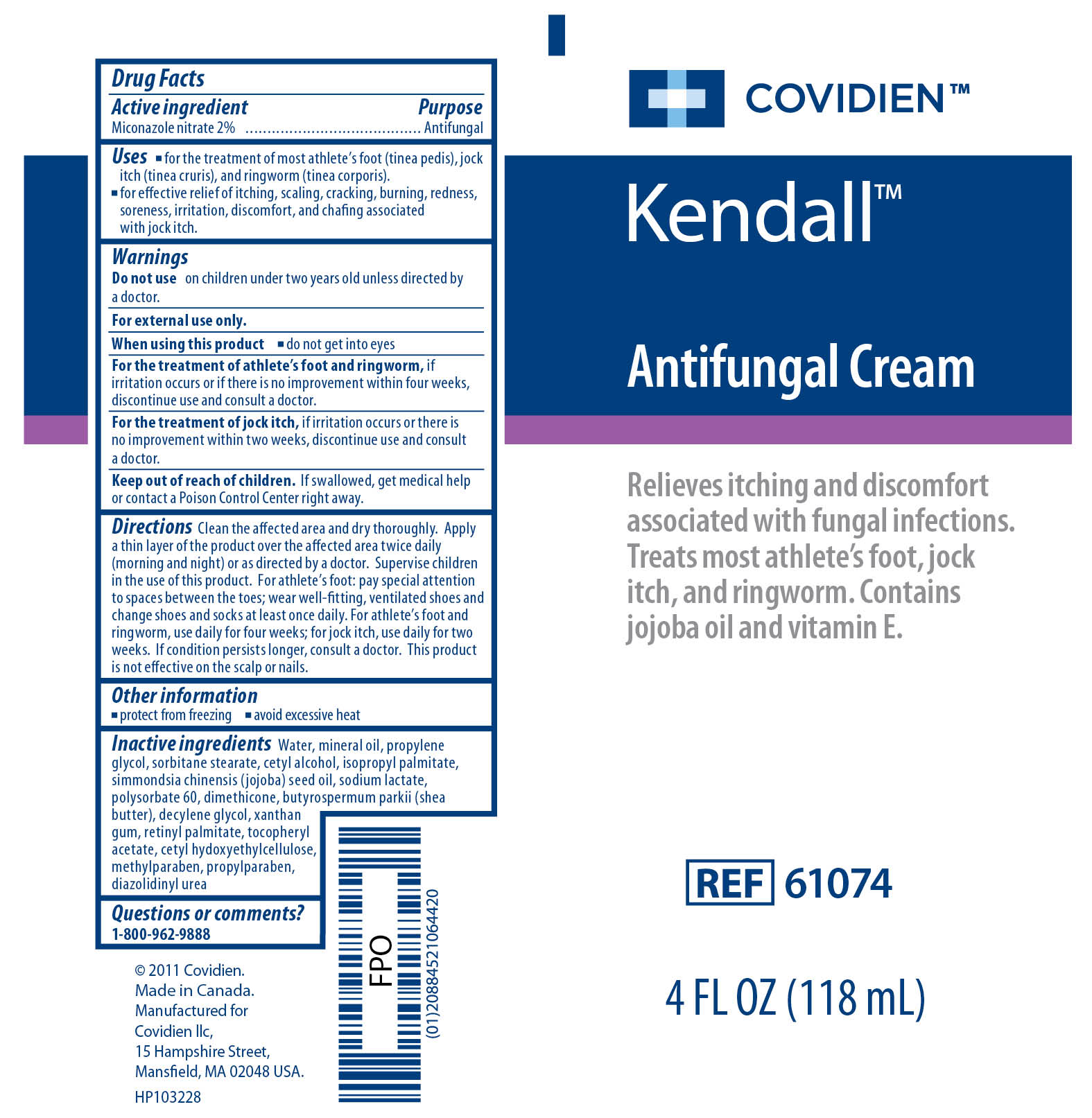 Image of Antifungal Cream 4 oz Label