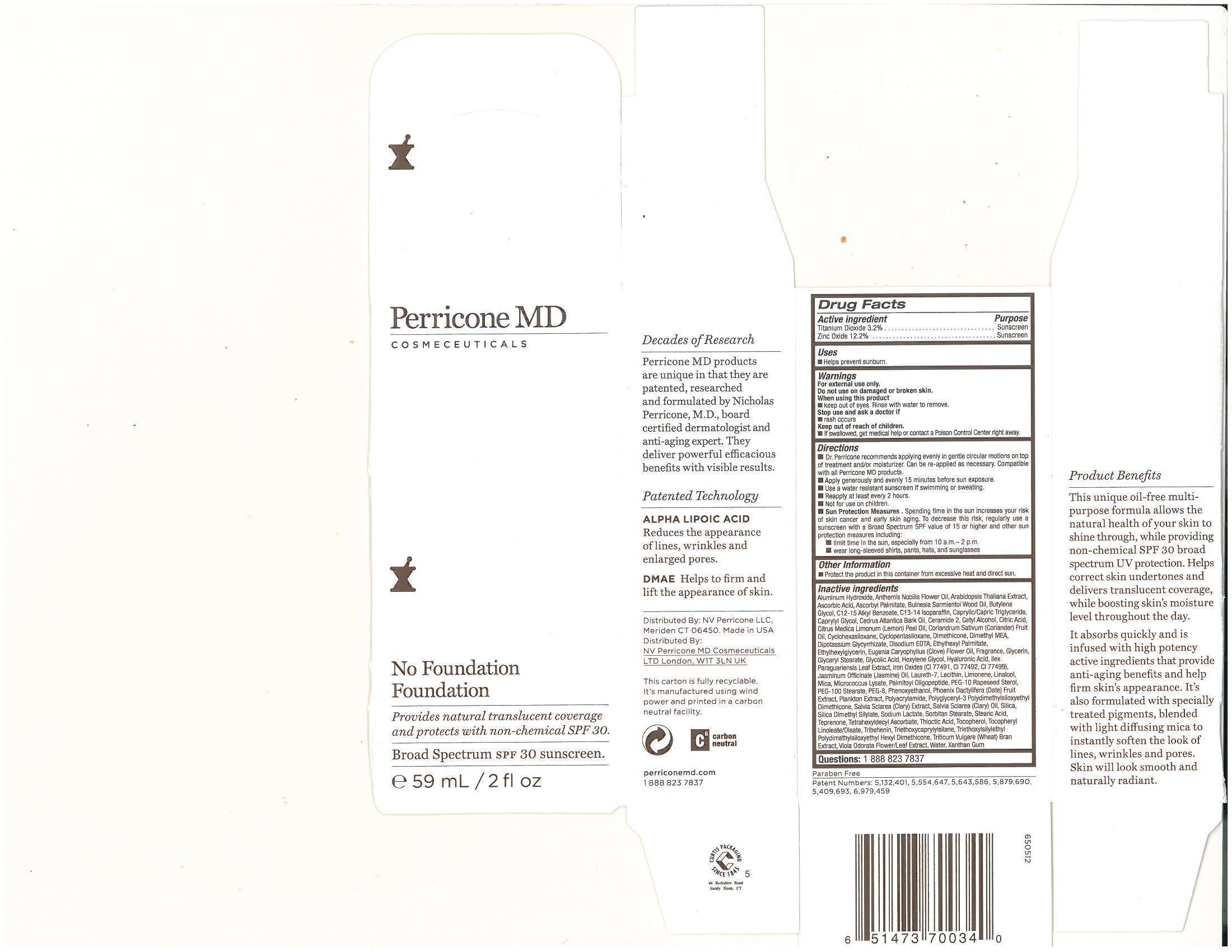 Image of Product: Perricone MD No Foundation SPF30