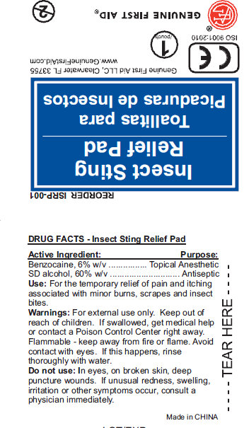 Insect Sting Relief Pad
