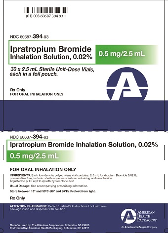 0.5 mg per 2.5 mg Ipratropium Bromide Inhalation Soln Carton