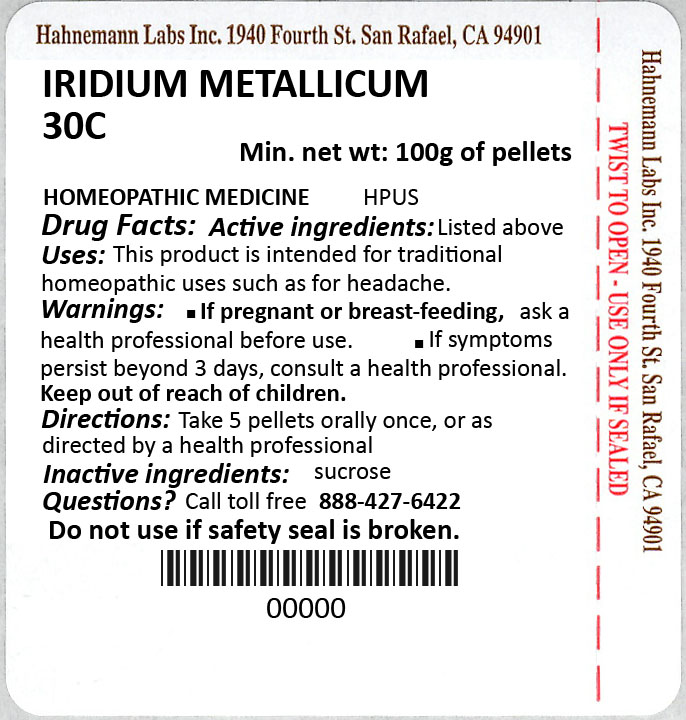 Iridium Metallicum 30C 100g