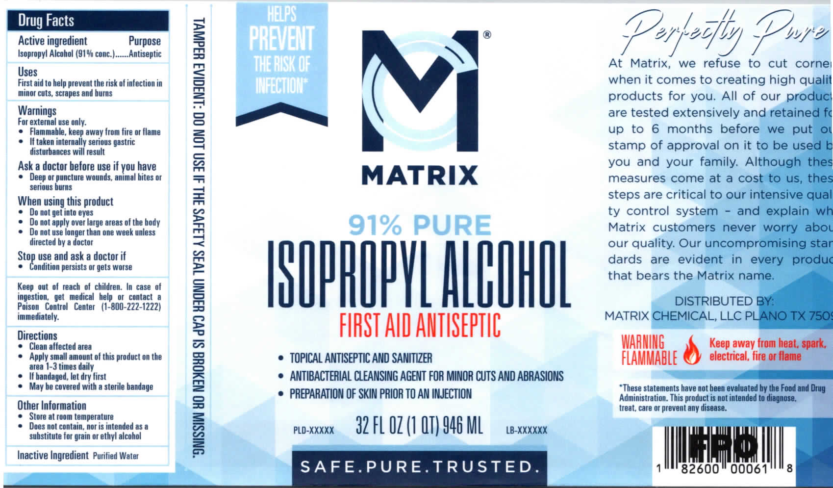 Isopropyl Alcohol 91% - 32oz