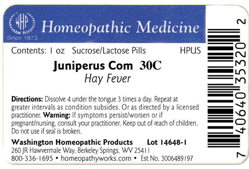 Juniperus com label example