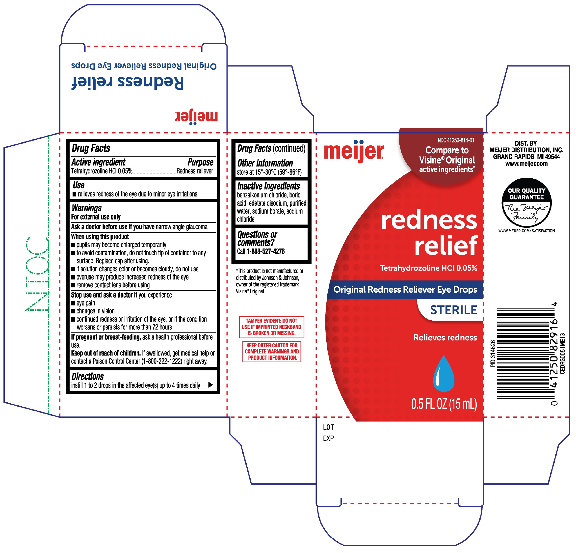 Meijer Redness Relief 15mL (Tetrahydrozoline HCI 0.05%)