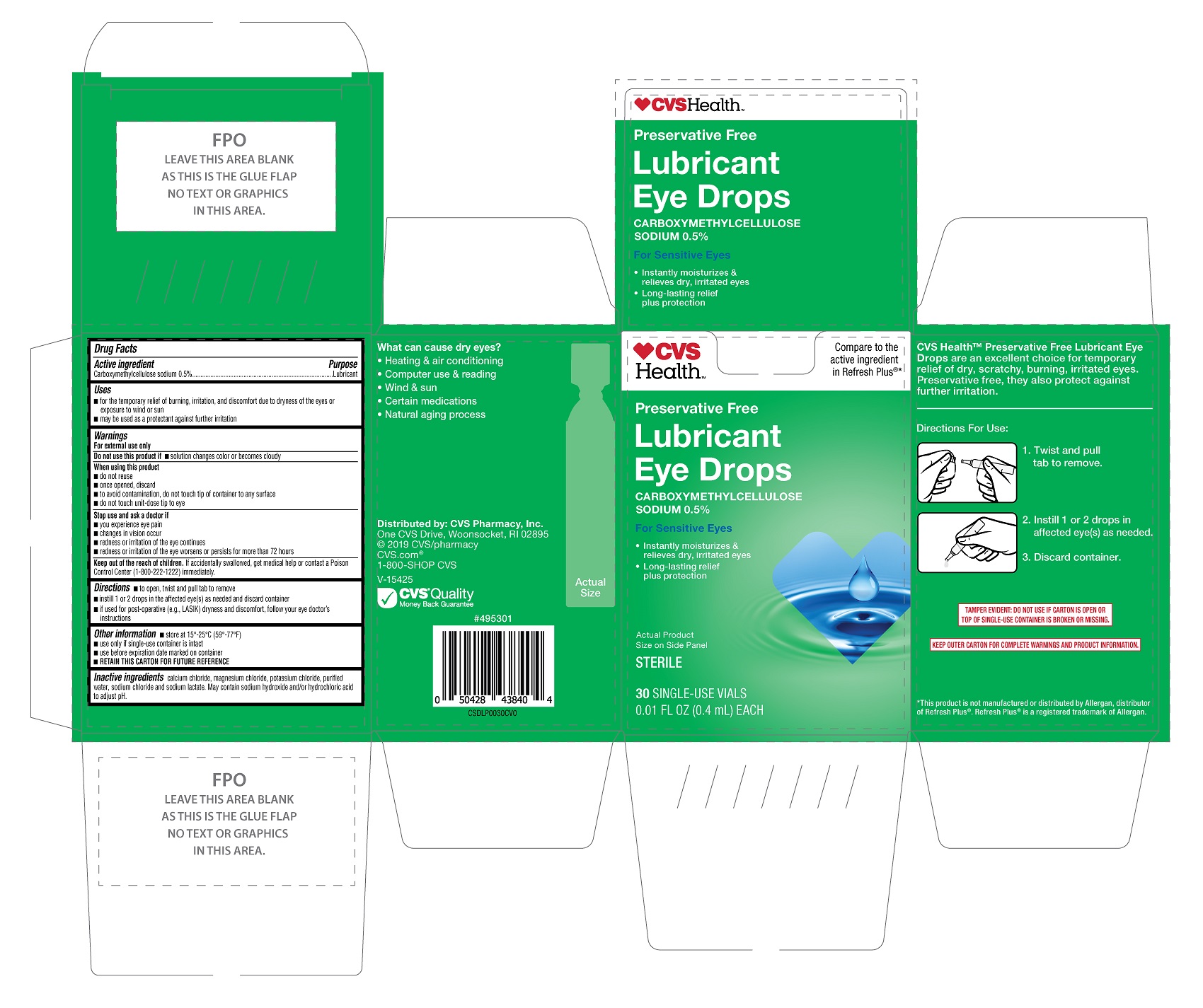 CVS Lubricant Eye Drops 30 ct