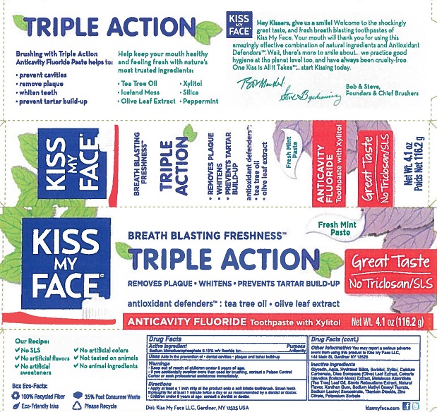 Kiss My Face Triple Action | Sodium Monofluorophosphate Paste, Dentifrice Breastfeeding