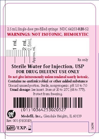 Syringe Label - 2.5 mL