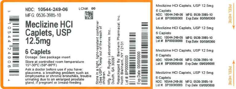 Meclizine Hcl | Blenheim Pharmacal, Inc. Breastfeeding