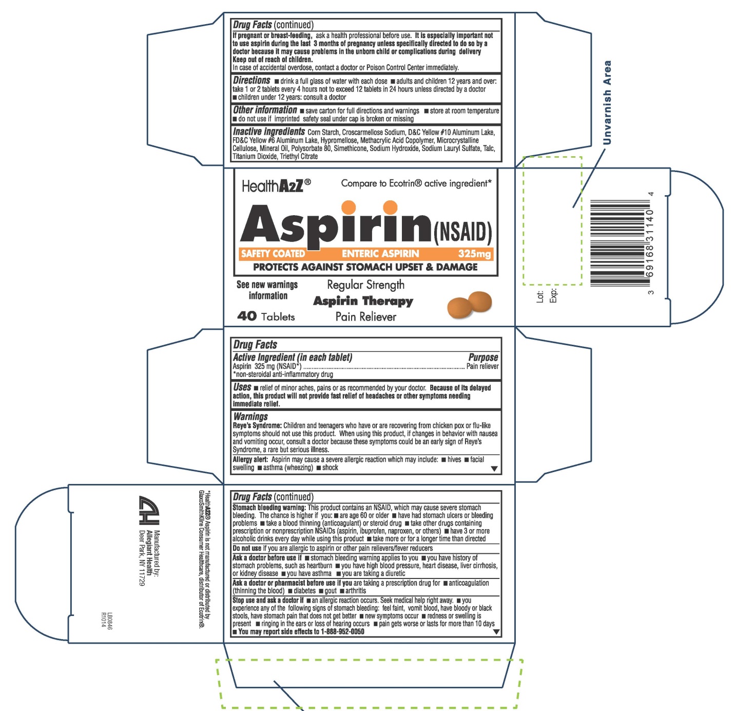 Z:\SPL-OTC Mono\Allegiant Health\Aspirin 325 mg EC\LB0846.jpg