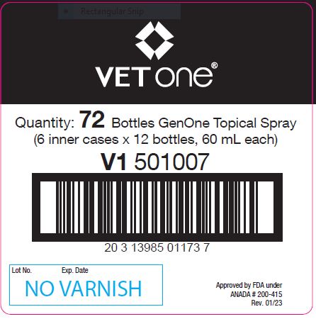 image of 60 mL master case label